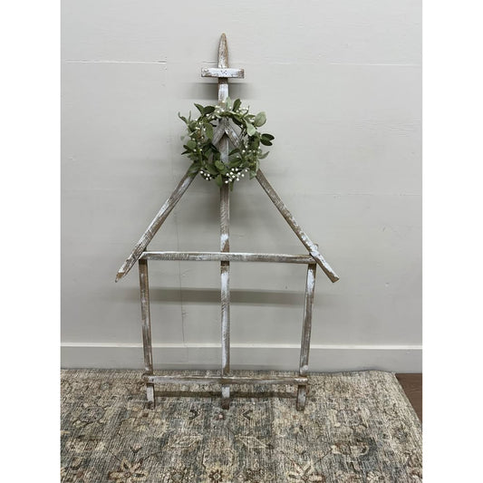 Distressed Farmhouse-style Wooden Church Chapel Window Frame Wall Decoration