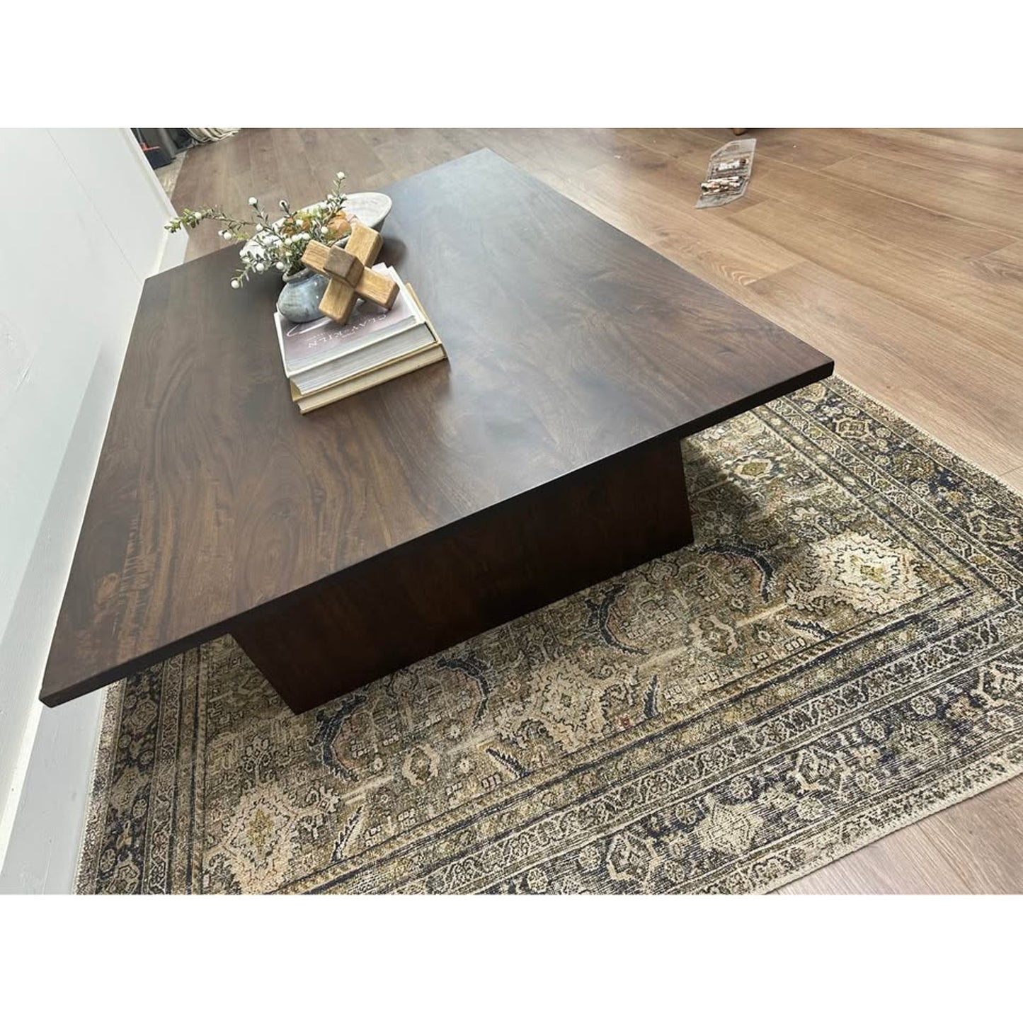 Birch Lane Giedre Solid Dark Wood Stain Single Coffee Table with Storage