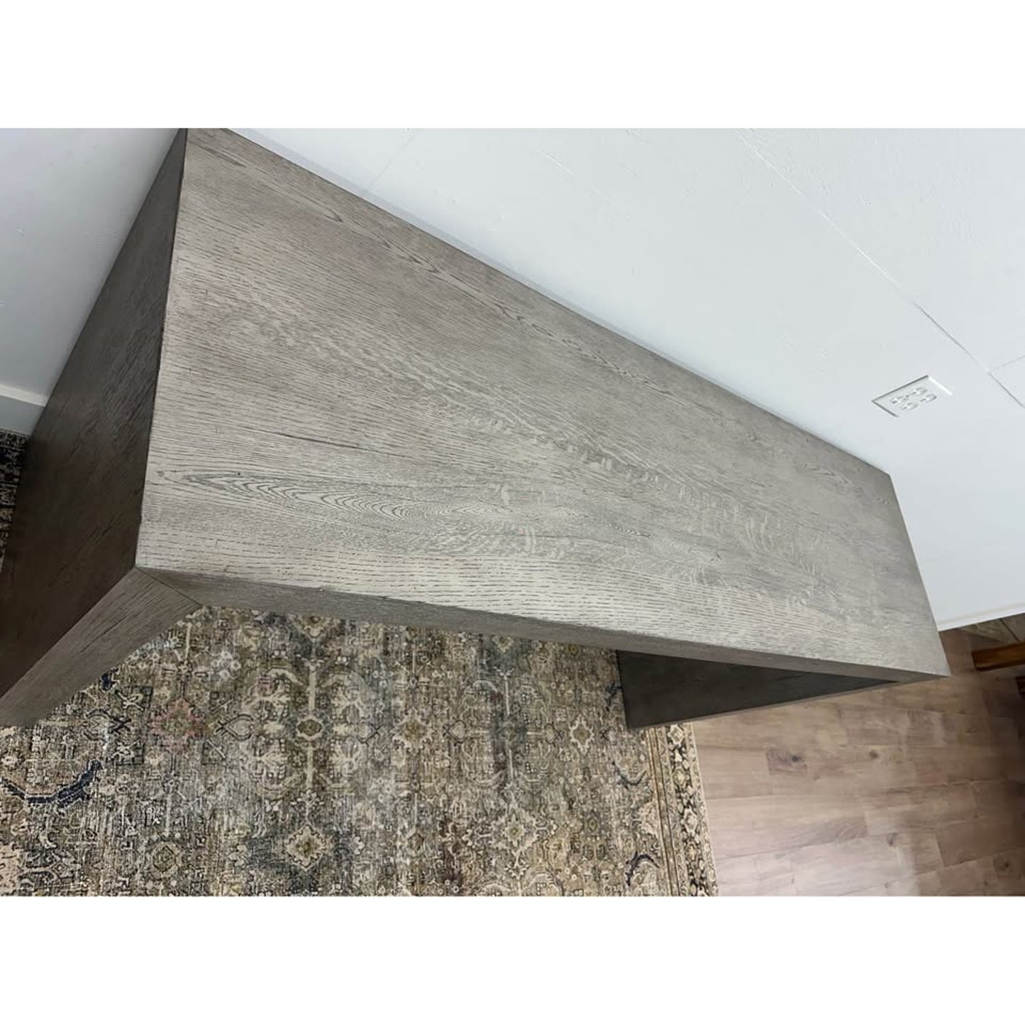 Linville Falls Chimney View Console Table Hooker Furniture Smoked Gray Tone Wood Finish