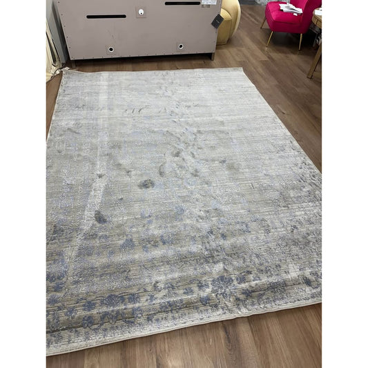 Minori Casa Ebru Area Rectangle Rug 7x9 Blue Tan Indoor New