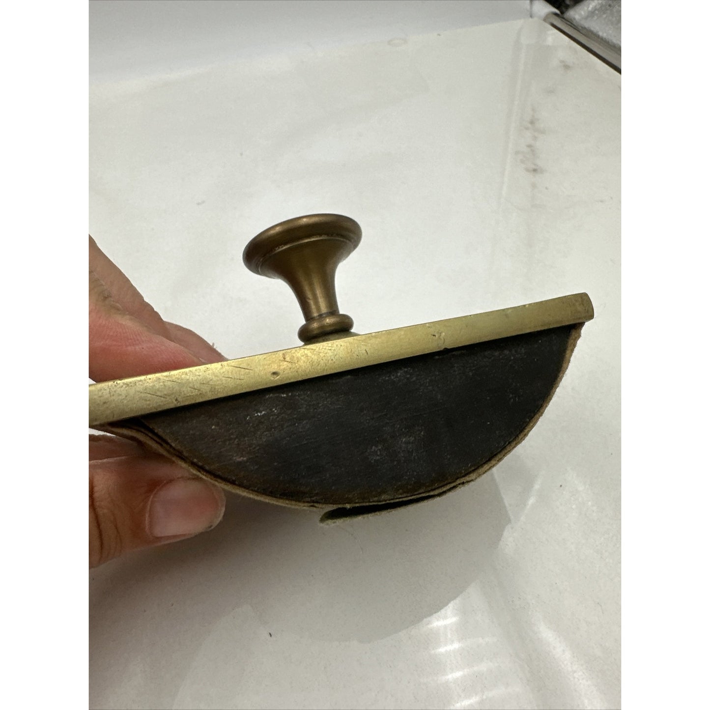 Antique Brass Double Inkwell and Stamp Stamper Art Nouveau Wheat Office Desk