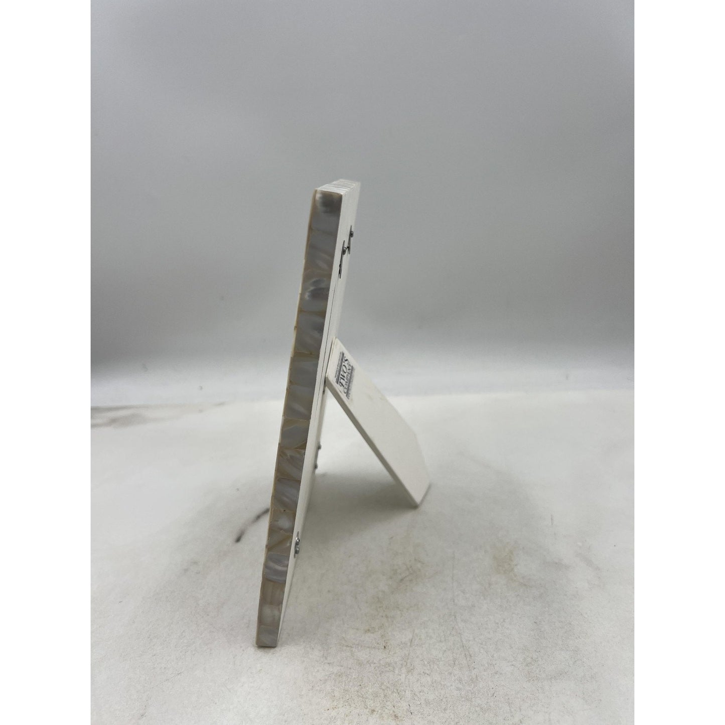 Two's Company Squares Mother of Pearl 4x6 Photo Frame Stand Tabletop