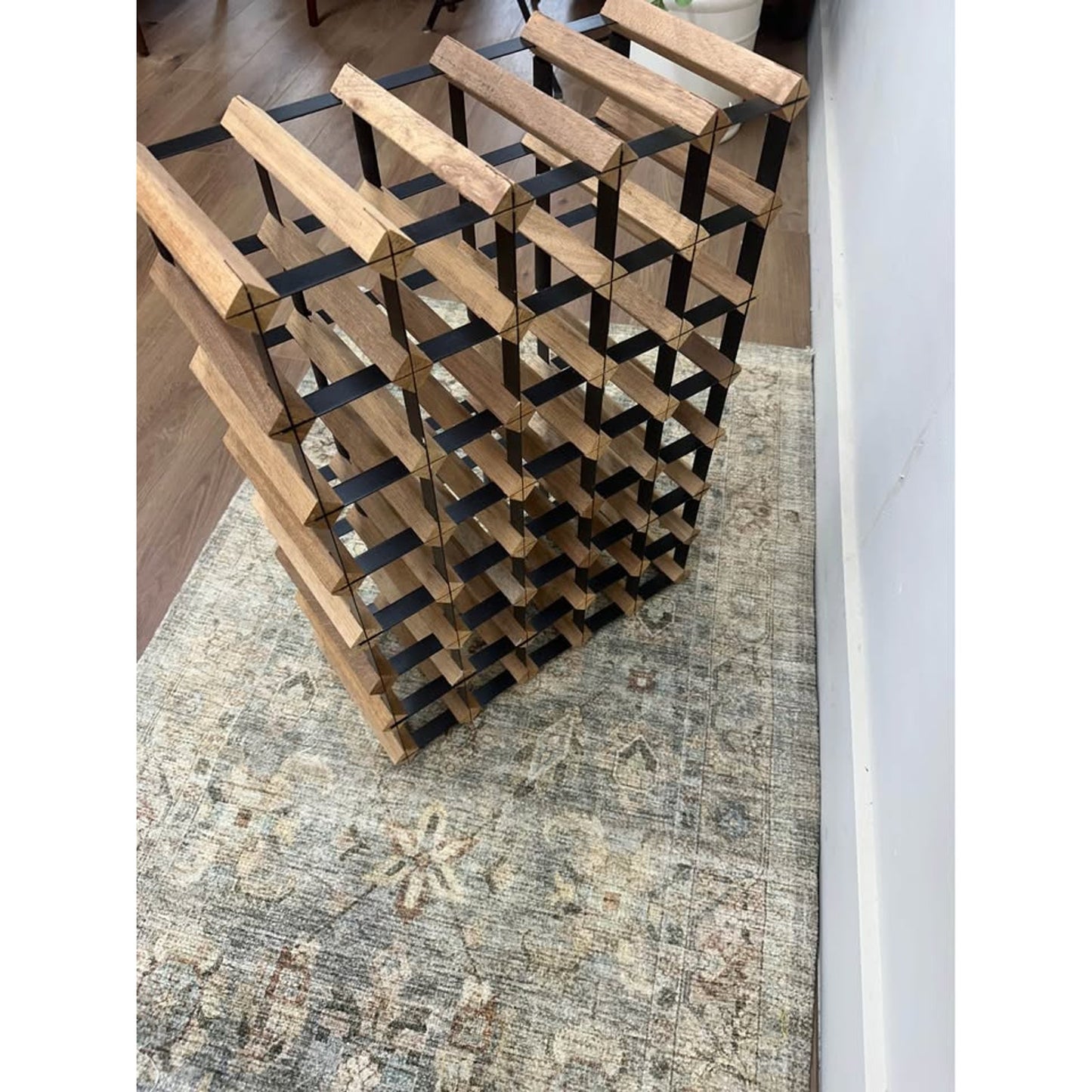 Danera Countertop Wine Rack Bottle Holder Wine Storage Organizer Solid Wood 35 Bottles