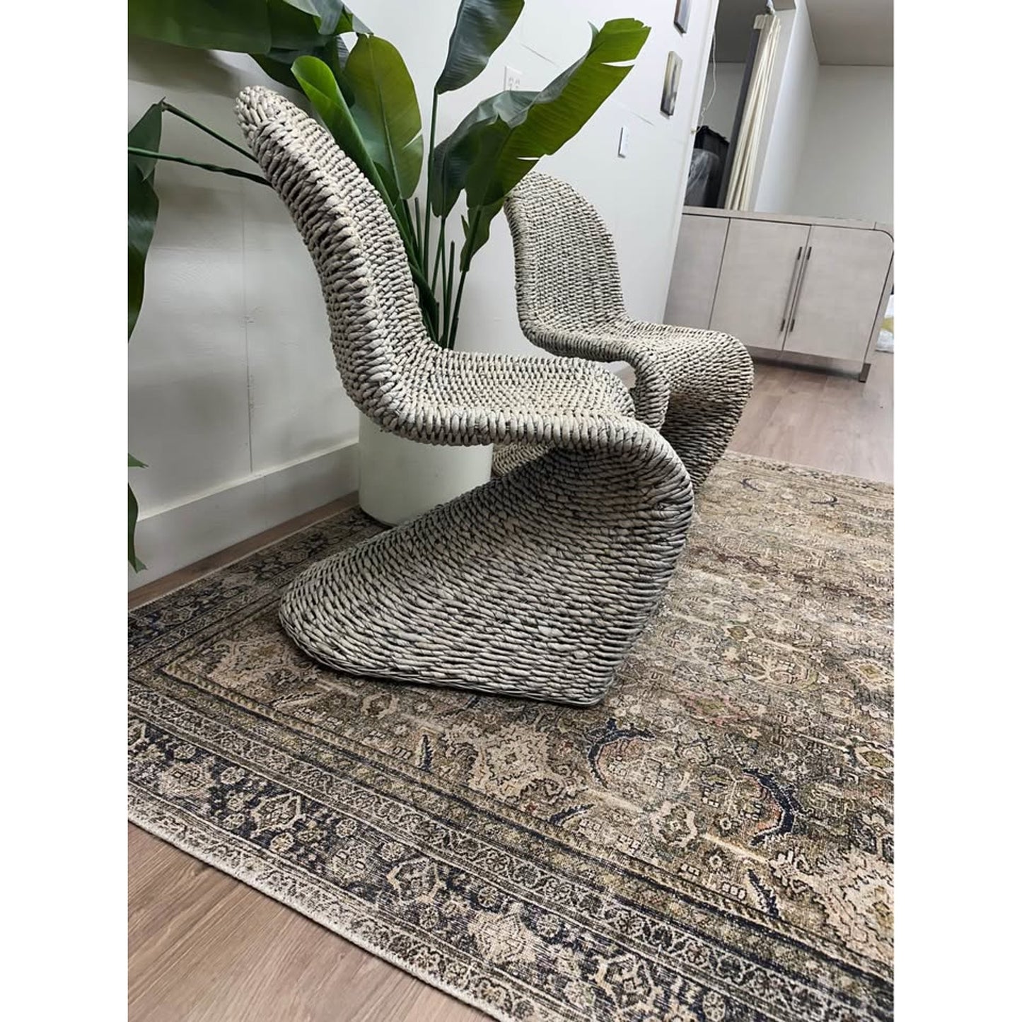 Daughtery Wicker Dining Side Chair Joss & Main Set of 2