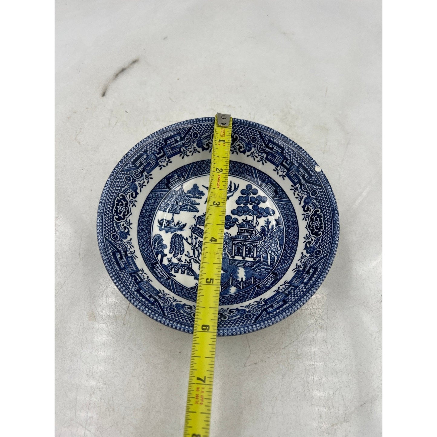 VTG Churchill Blue Willow Pattern Bowls England Chinoiserie 6"