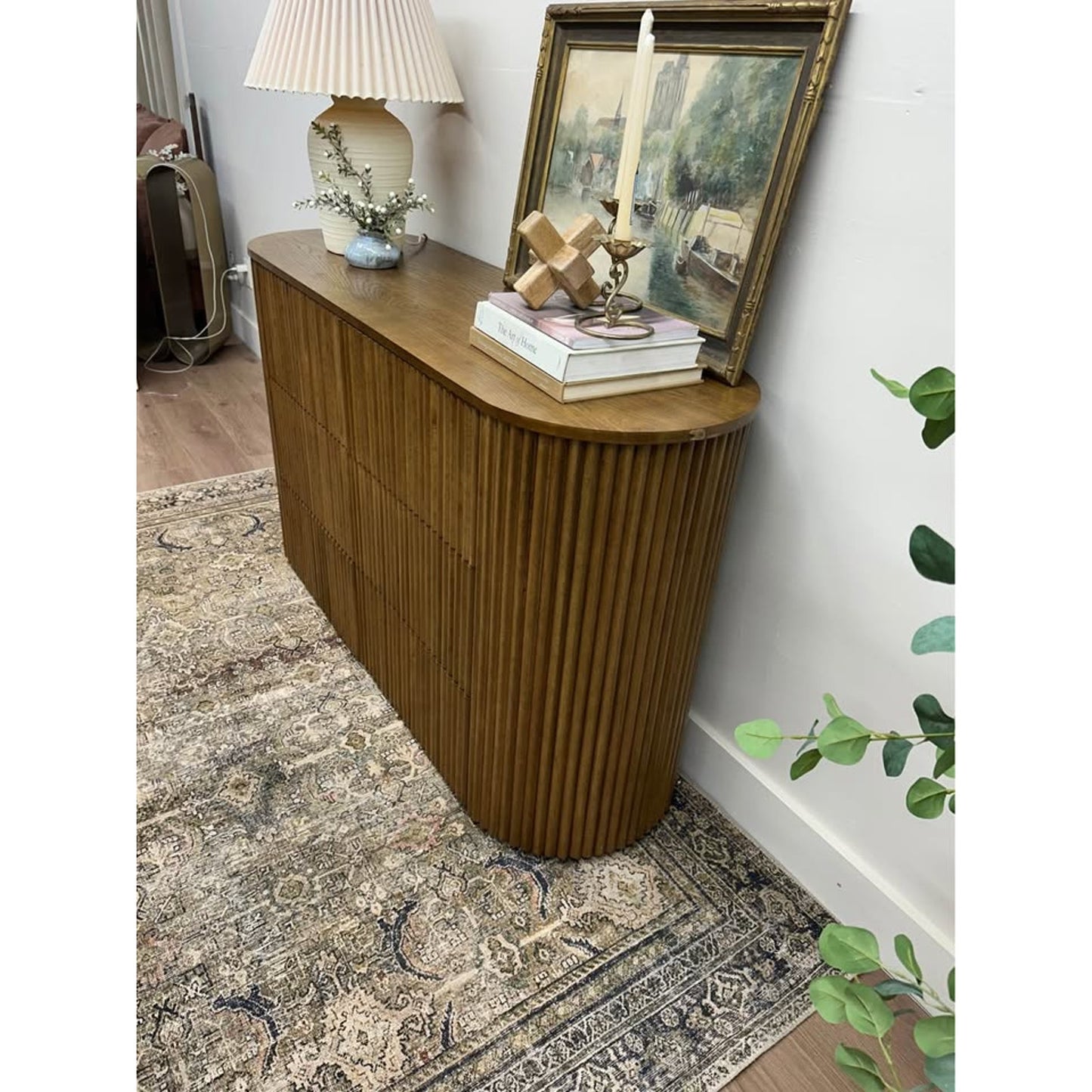 Ellison Fluted Solid Wood Dresser By Latitude Run Brown Curved