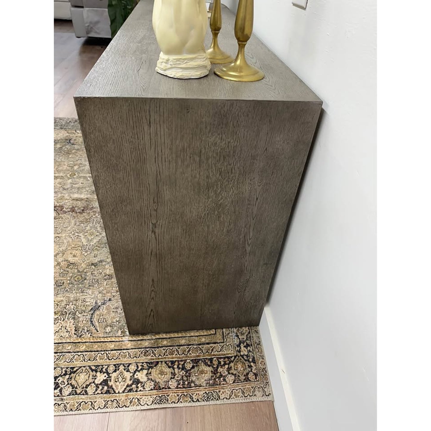 Linville Falls Chimney View Console Table Hooker Furniture Smoked Gray Tone Wood Finish