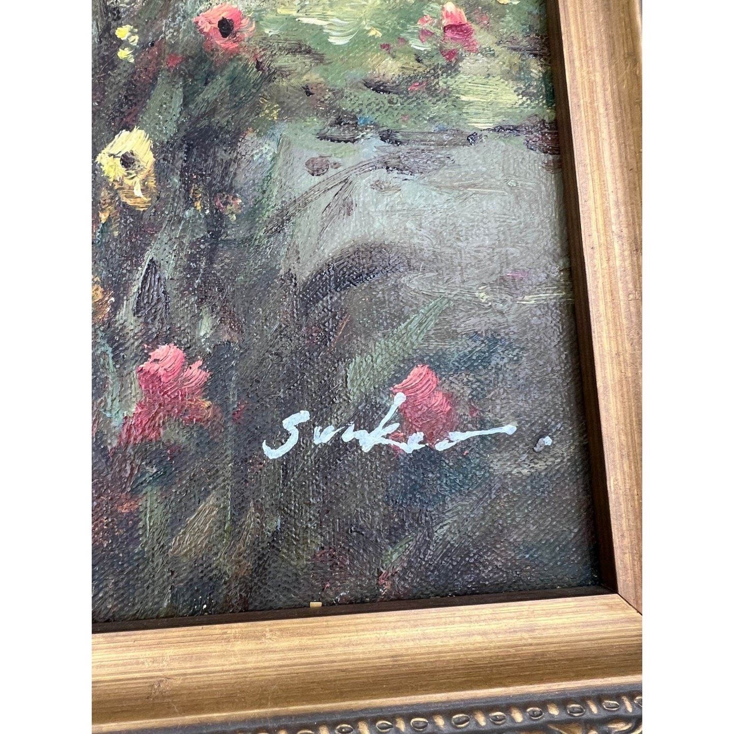 Original Oil Painting "Lily Pad" Signed Artist Landscape Water Scene Framed
