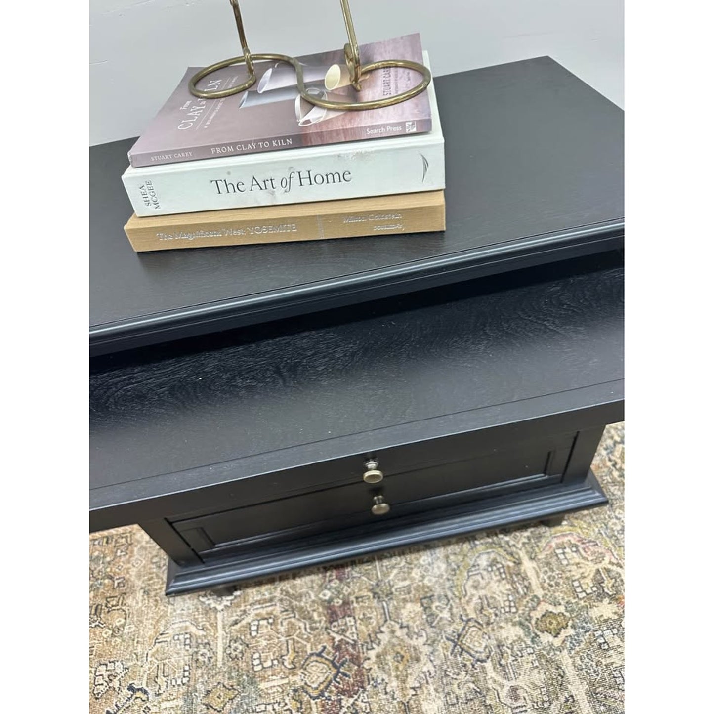 Dominic 3 Drawer Nightstand Kona Stain Built-In Outlets Wood Pull Out Tray