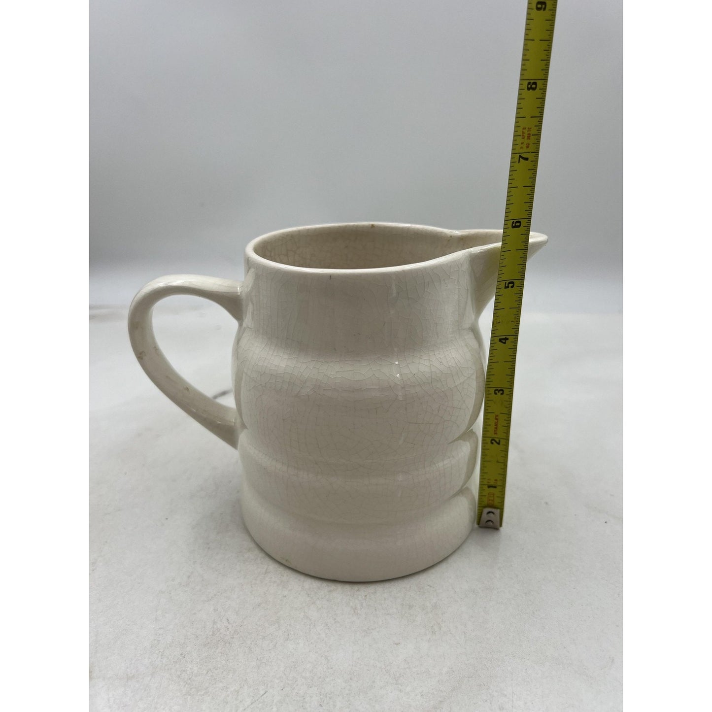 Melba Ware Made in England Ceramic Creamer Jug Small Pitcher Crackle Glaze Milk