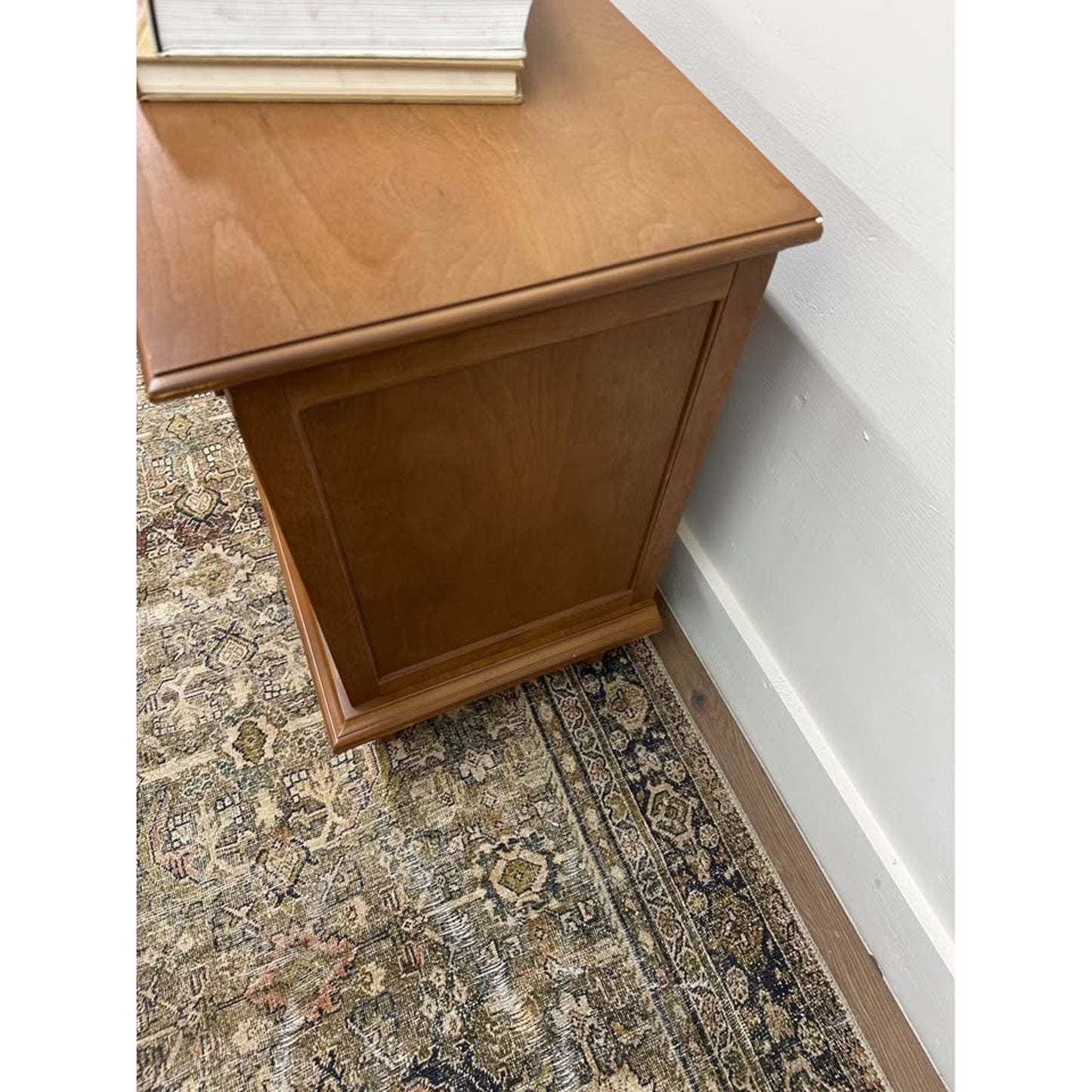 Dominic 3 Drawer Nightstand Seadrift Stain Built-In Outlets Wood