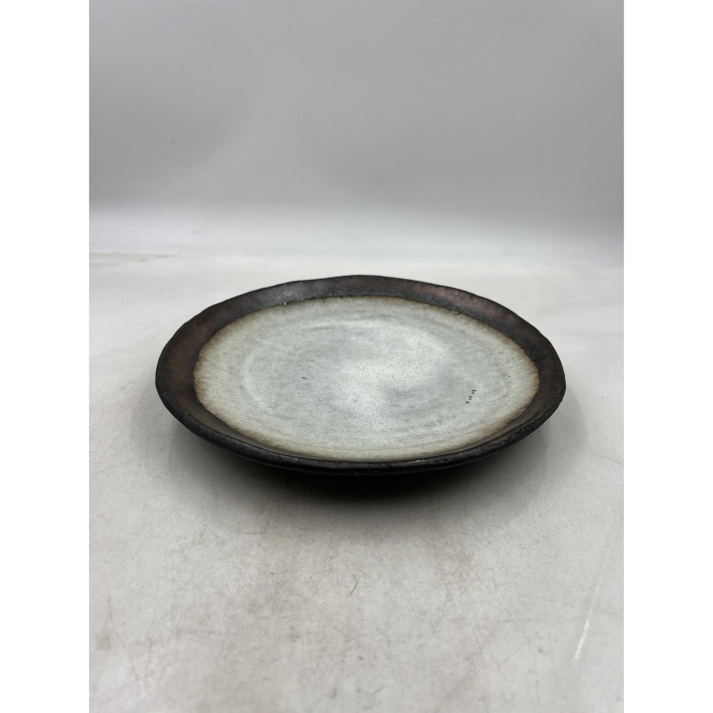 Kotobuki Plate Bronze Corona 9.5" Japanese Stoneware Made in Japan Rustic Look