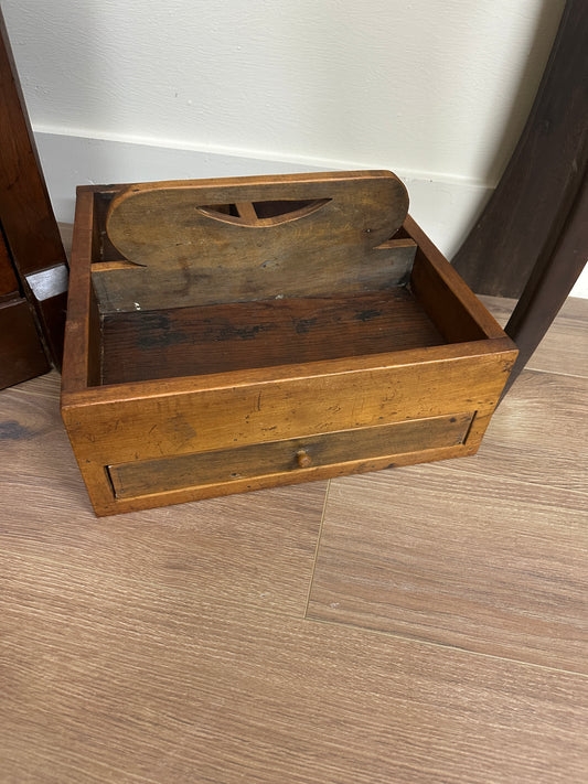 Vtg wood tray box