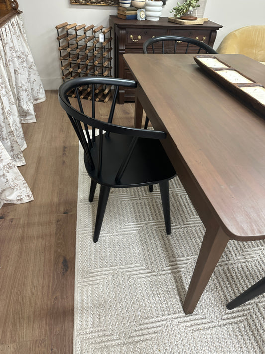 Black wishbone chairs x 4
