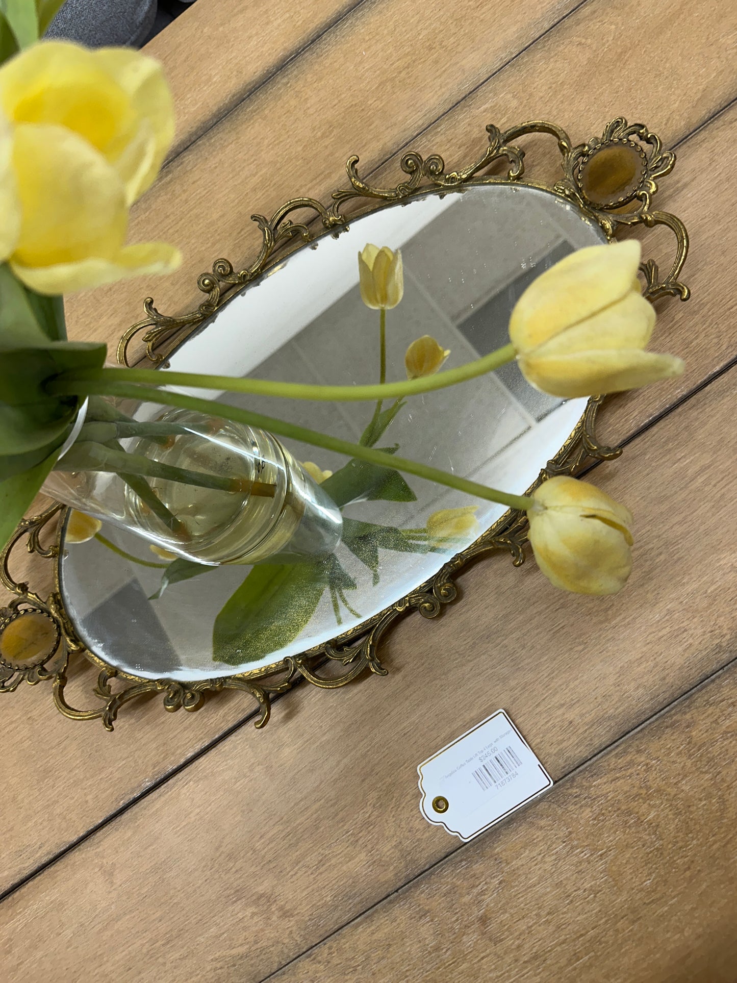 Vtg Mirrored Tray