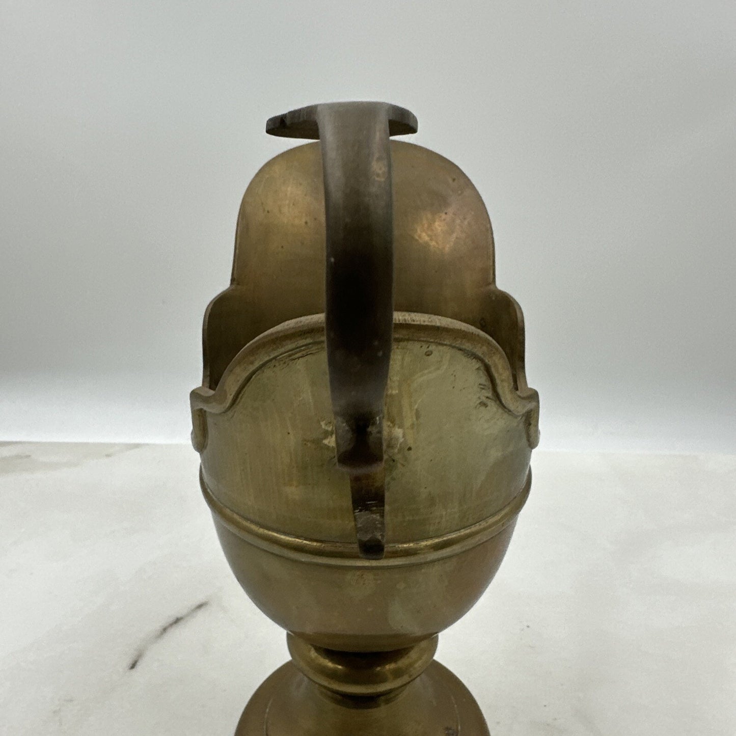 VTG Brass Chalice Cup Old Drinking Vessel 10" Pitcher Jug