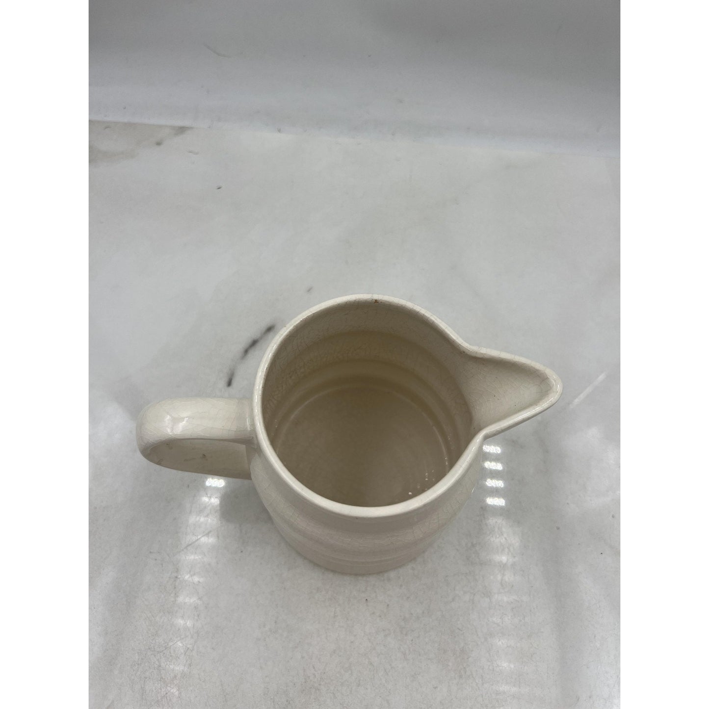 Melba Ware Made in England Ceramic Creamer Jug Small Pitcher Crackle Glaze Milk