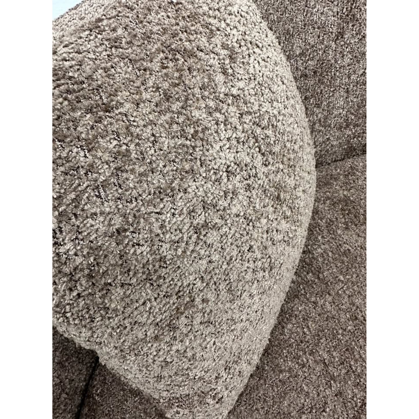 Curved Sofa Couch Brown Boucle Fabric Couch By Orren Ellis Kidney Bean