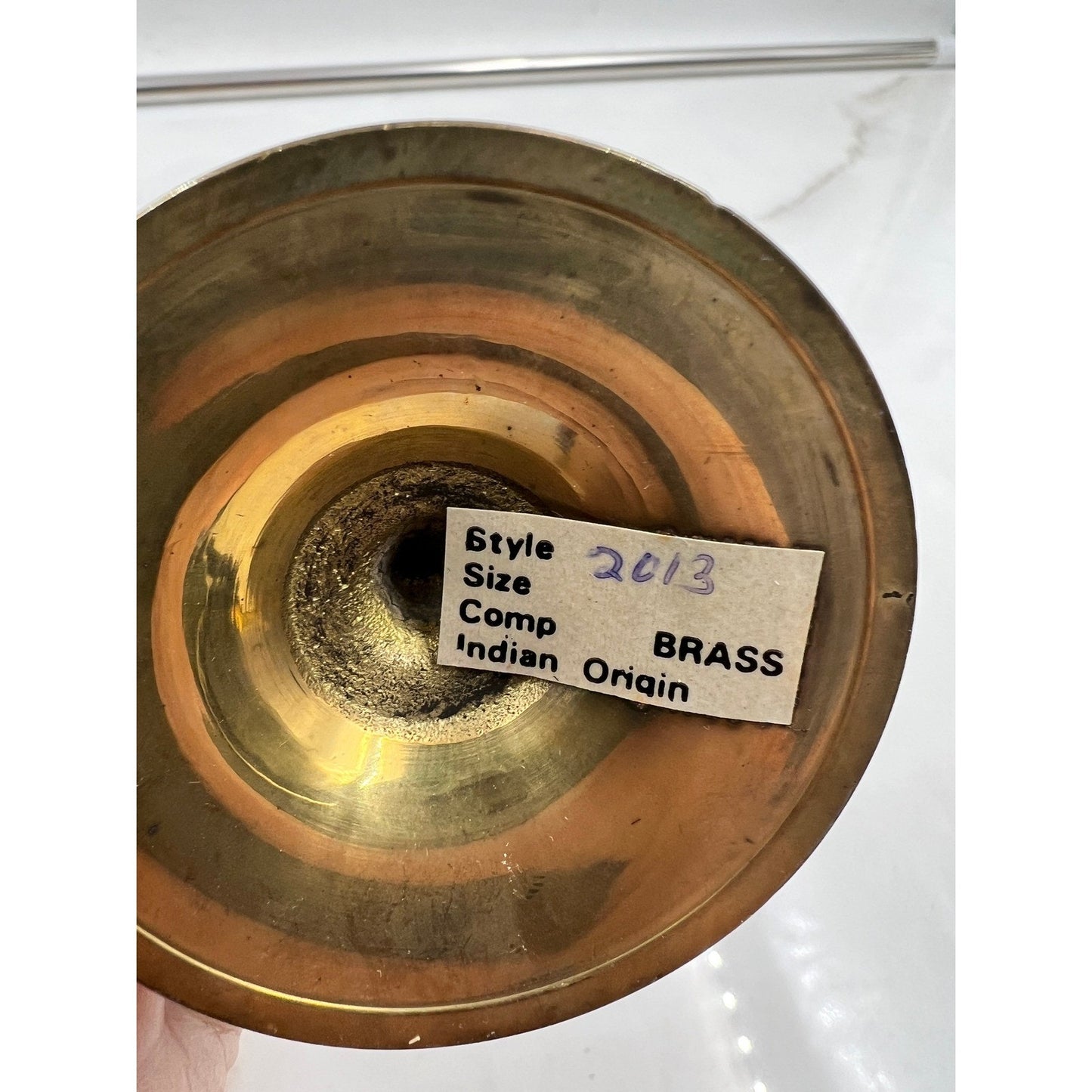 Vintage Solid Brass Spiral Twist Bud Vases Pair Made in India 8.5 Inch Gold