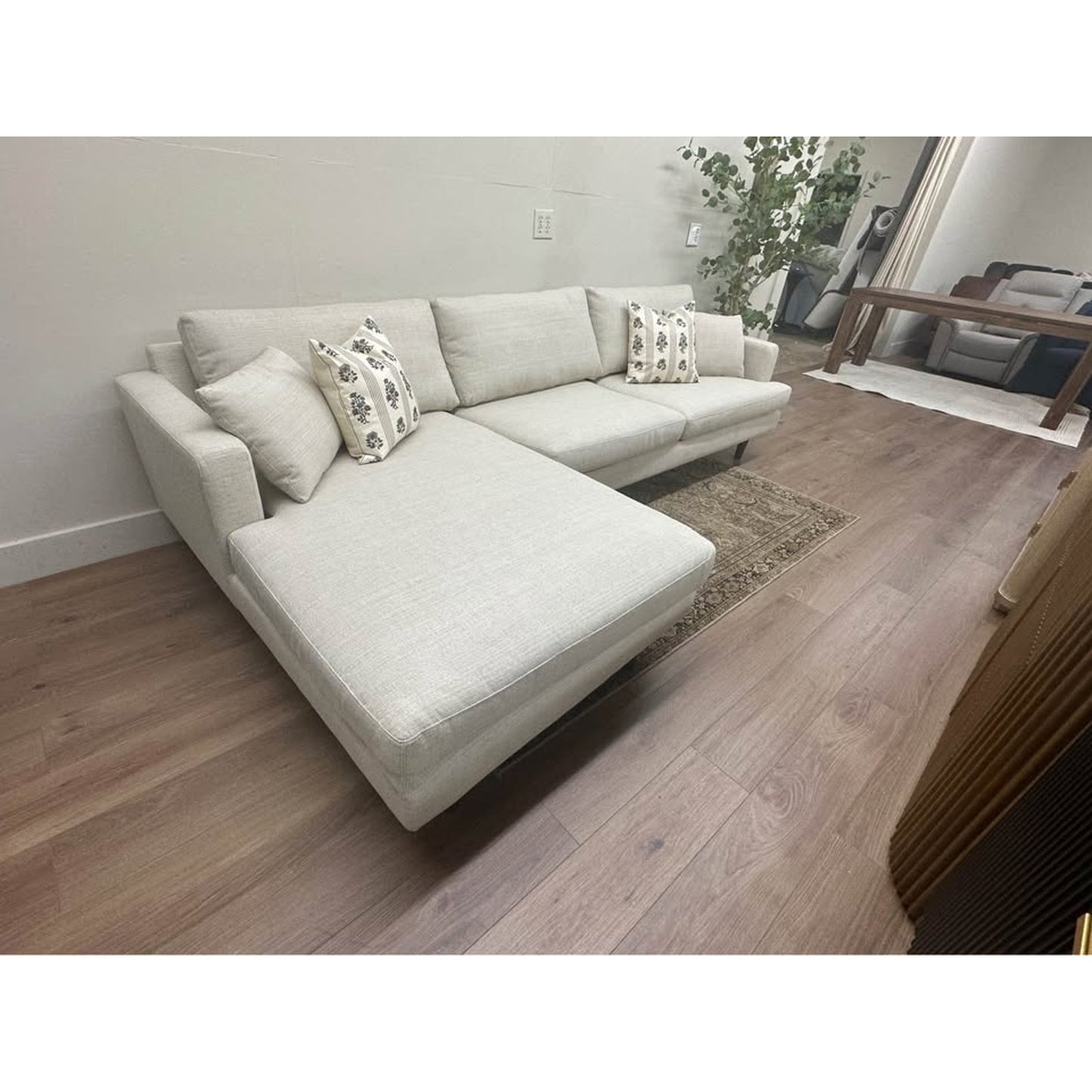 Miller 2 - Piece Upholstered Sectional Sofa Couch L Shaped Beige AllModern