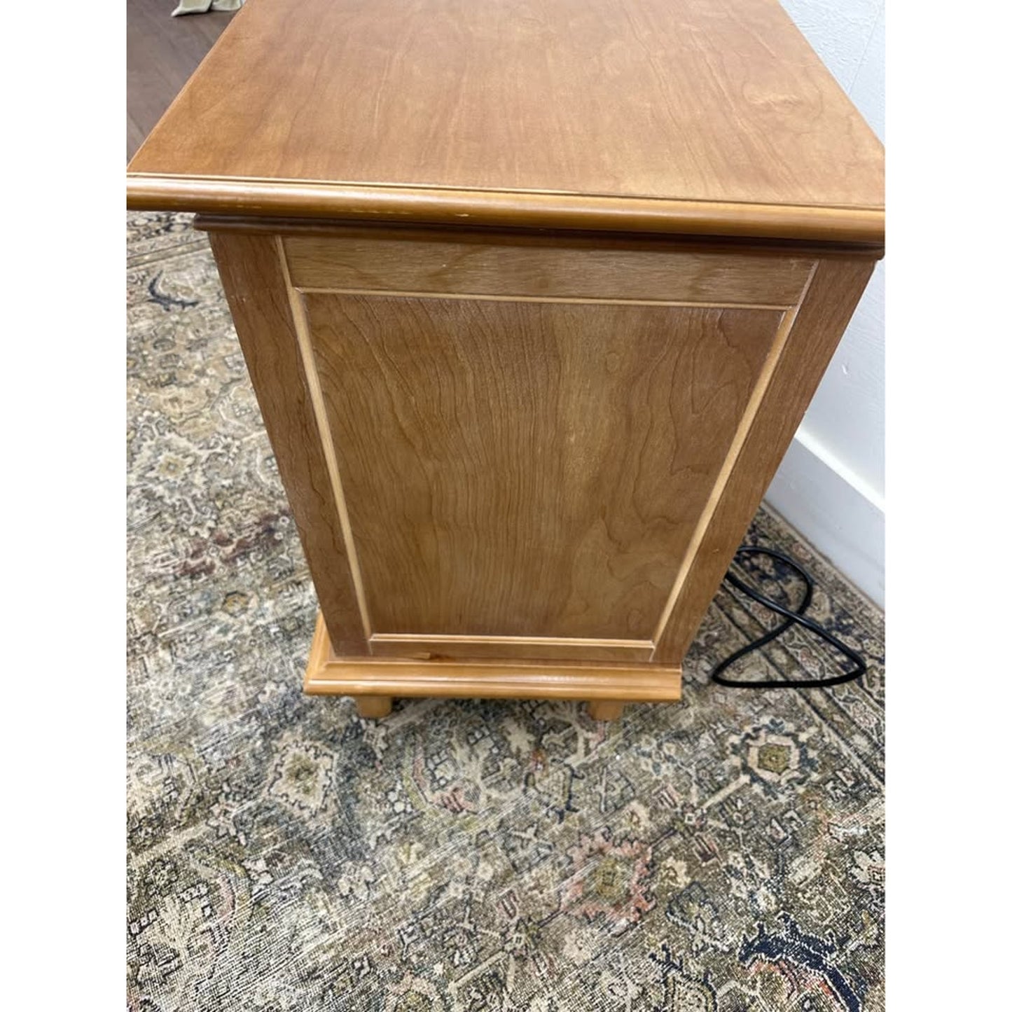 Dominic 3 Drawers Nightstand End Table Built-In Outlets Pull-out Shelf