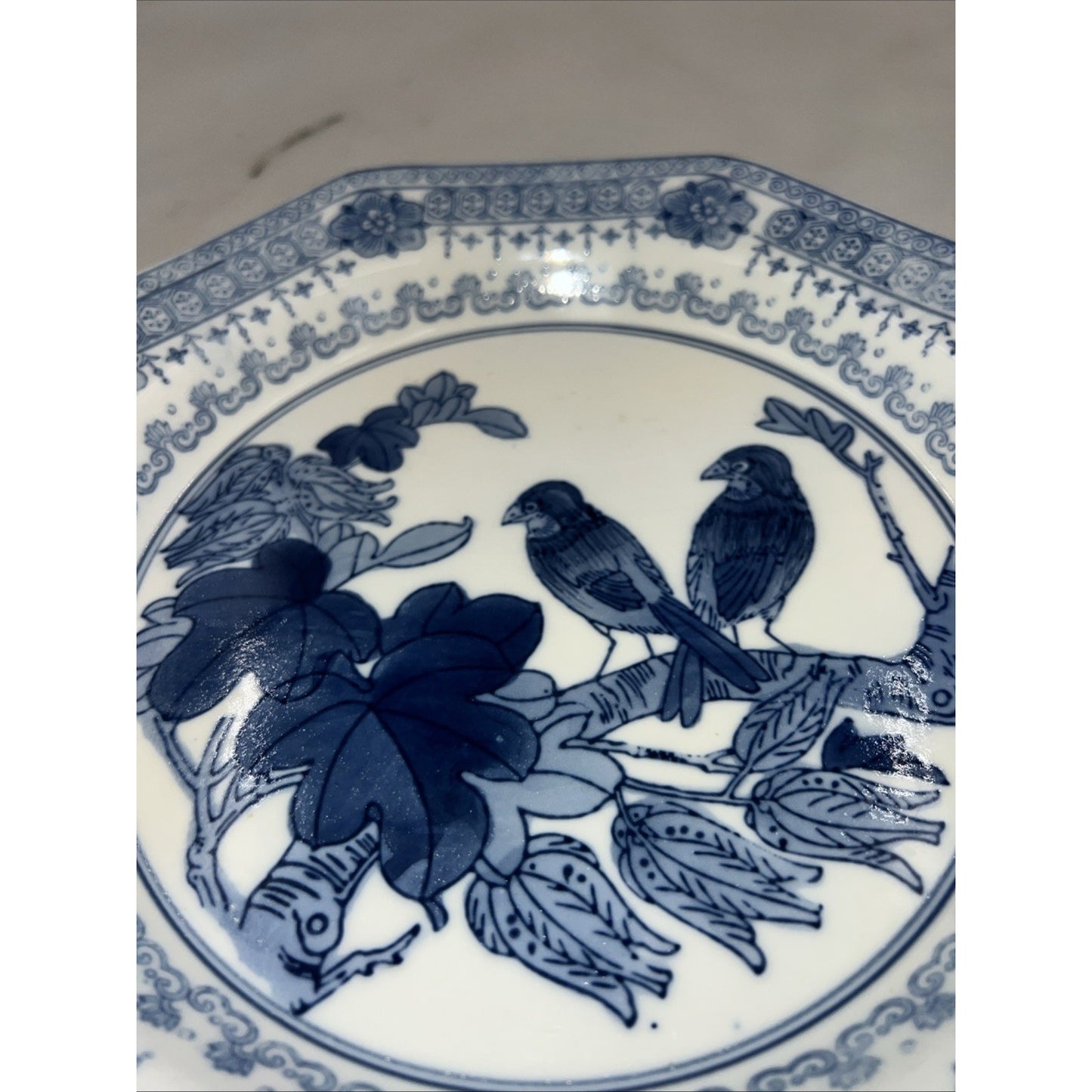 Vintage Chinese Blue & White Porcelain Warming Dish Plate Warmer Chinoissere