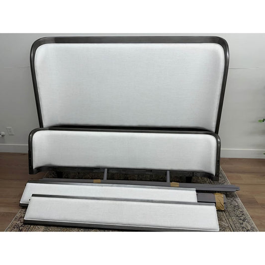 Novella Upholstered King Bed Low Profile Platform Wingback Bed By Hickory White