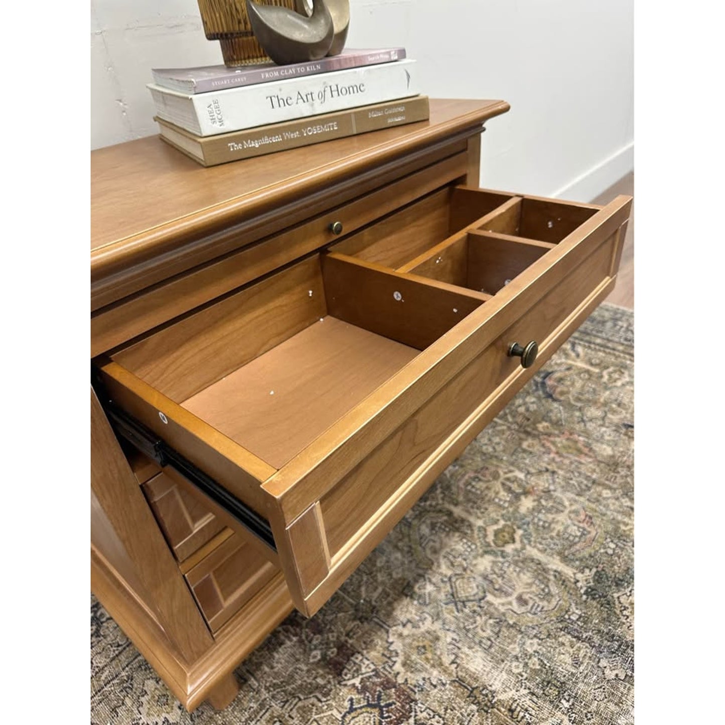 Dominic 3 Drawers Nightstand End Table Built-In Outlets Pull-out Shelf