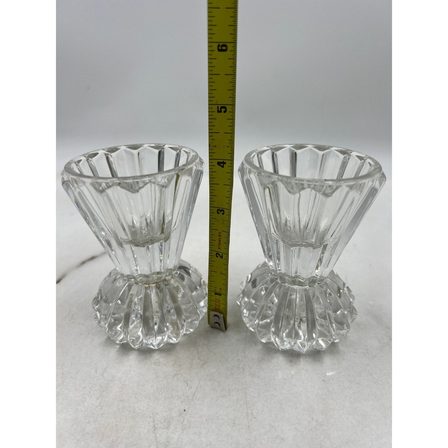 Mikasa Diamond Fire Crystal Candle Holders WY247 339 Pair Elegant
