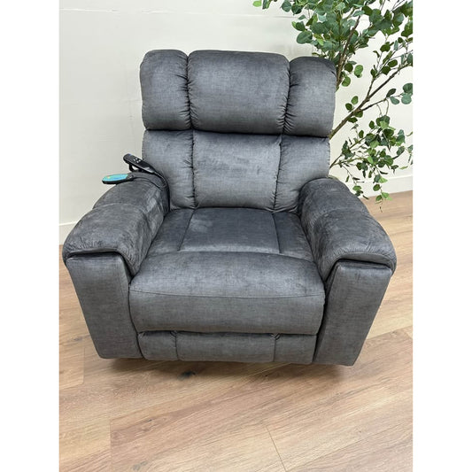 Irving Lift Assist Power Recliner-GREY Cup Holder NEW Karat Home