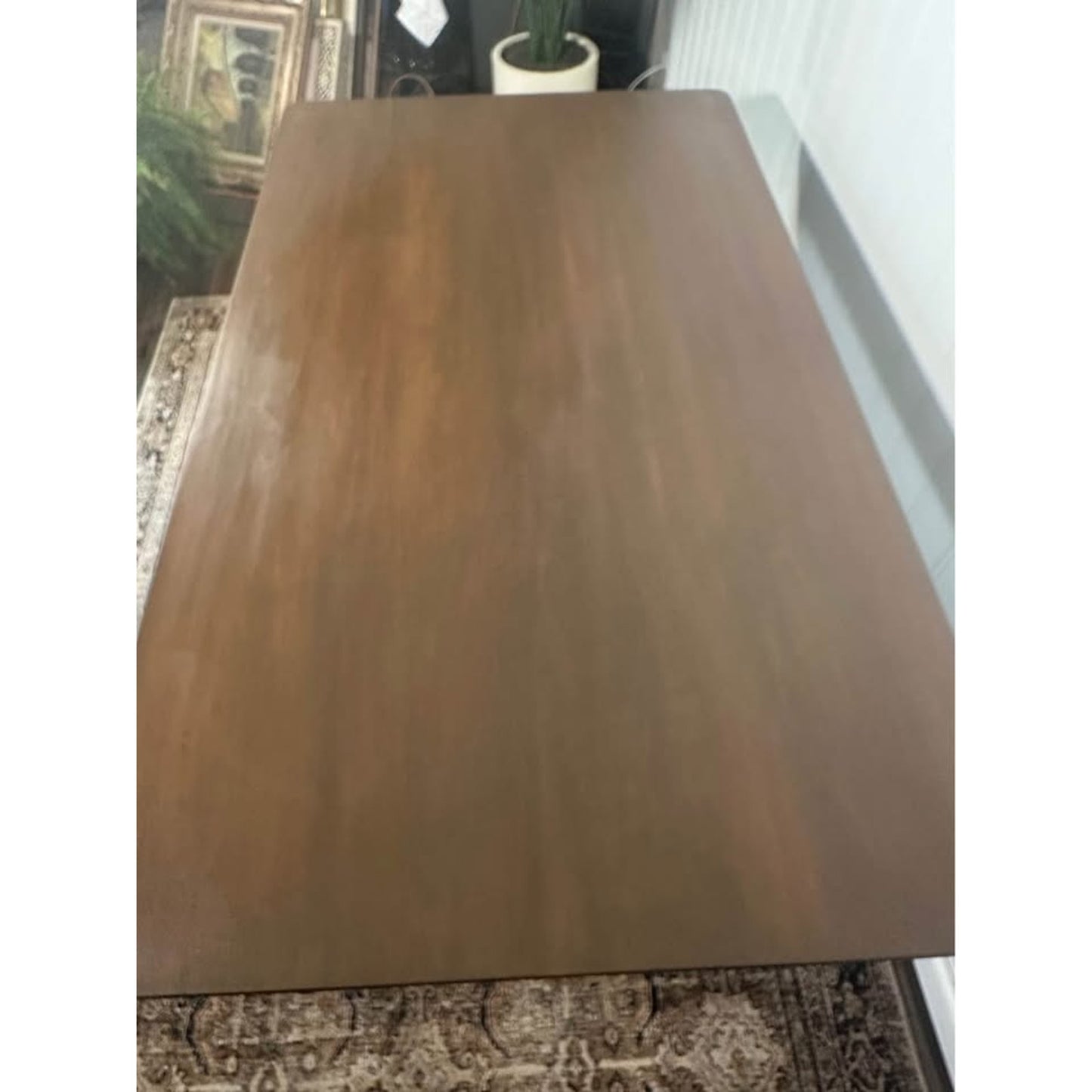 Antique Rustic Country French Farm Table Primitive Mahogany Dining Table