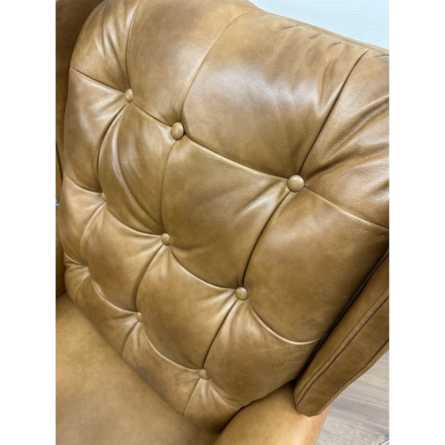 Silvia Genuine Leather Power Recliner-CAMEL