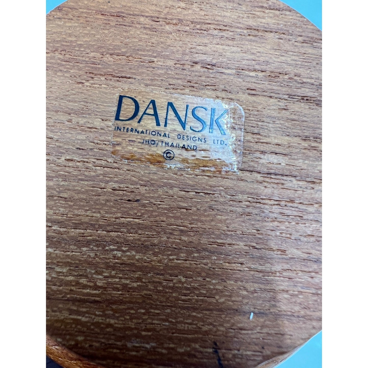 Dansk International Designs Glass Canister Octagonal Jar with Teak Wood Lid