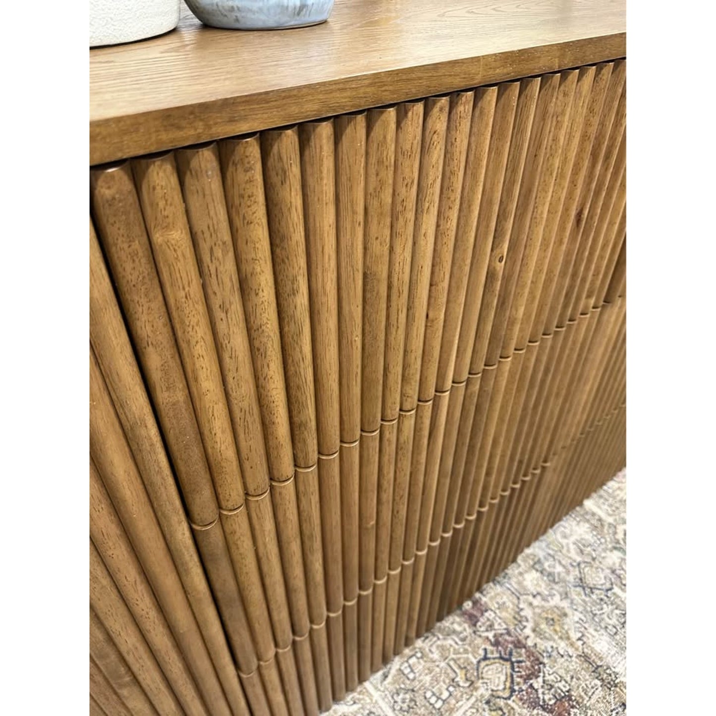 Ellison Fluted Solid Wood Dresser By Latitude Run Brown Curved