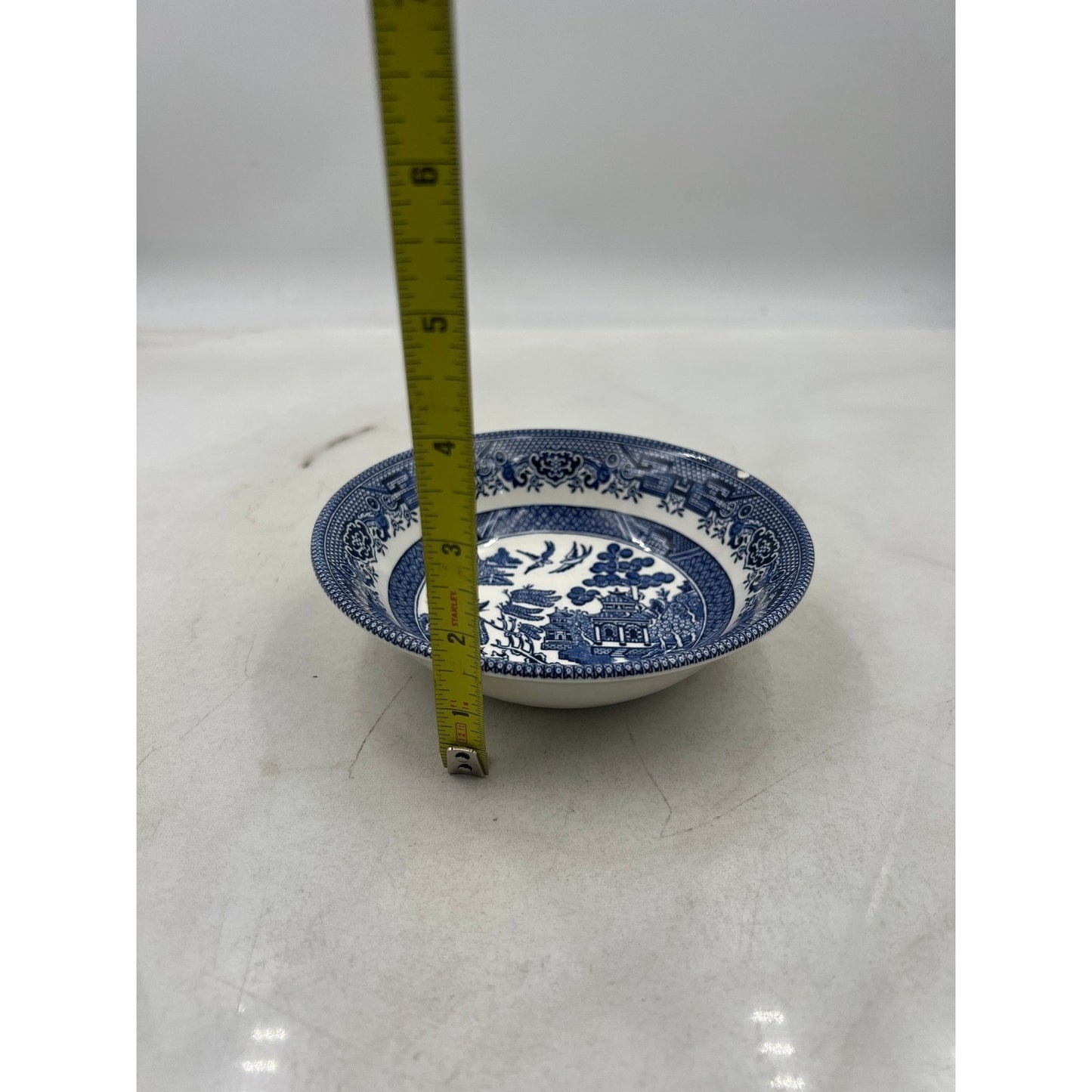 VTG Churchill Blue Willow Pattern Bowls England Chinoiserie 6"