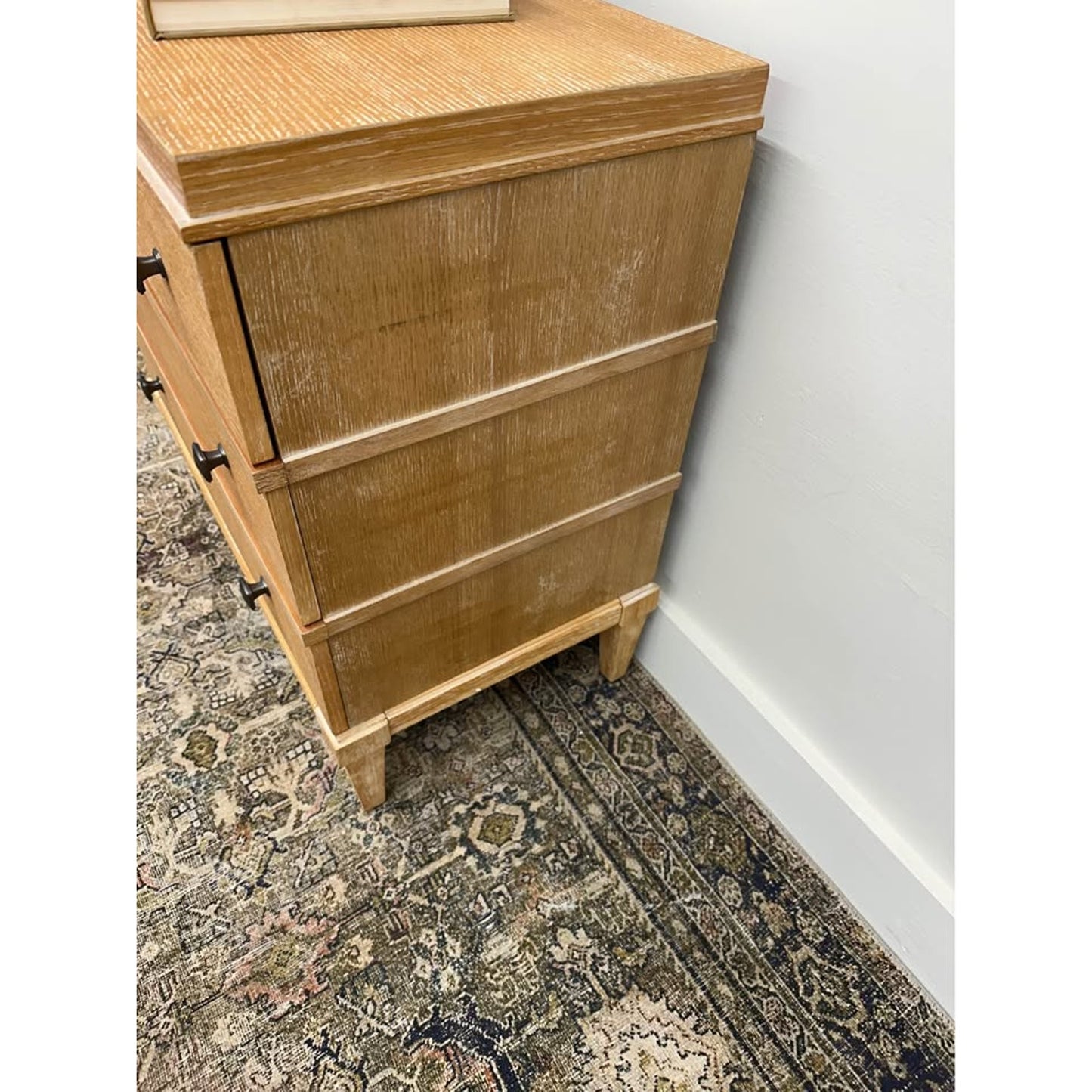 Justin 3-Drawer Nightstand-ACORN Light Wood Side End Table