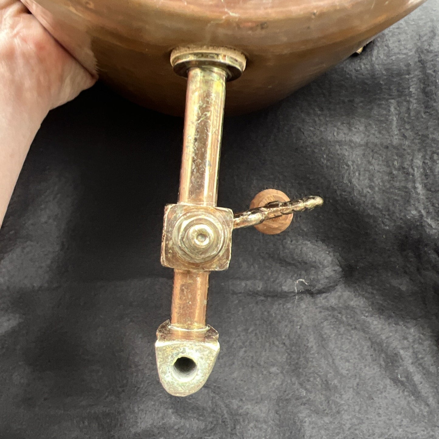 Antique Copper Hot Water Urn Tank Brass Lever Tap Samovar Vintage Samovar