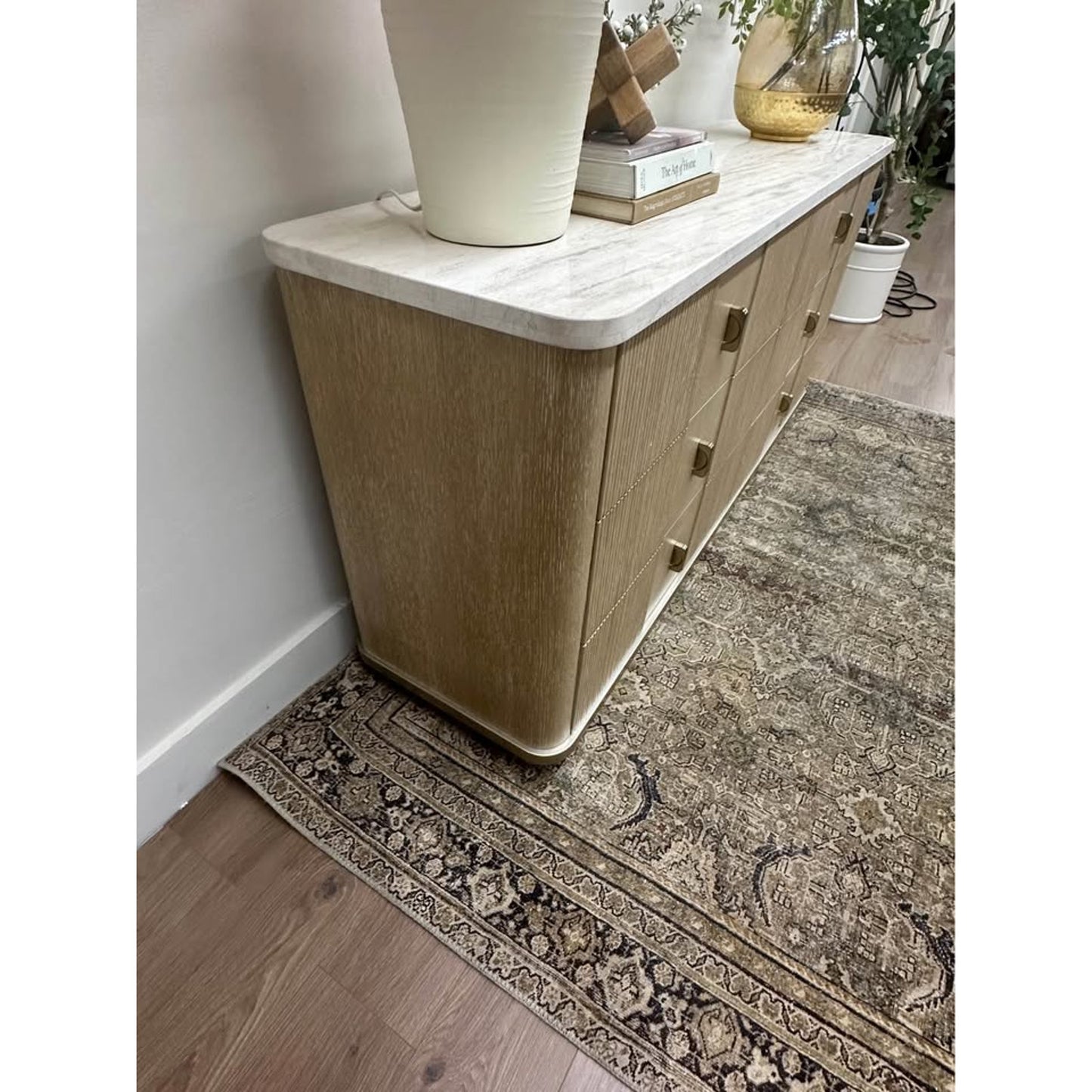 Rhythm 6 Drawer Dresser By Caracole Stone Top Fluted 69.5'' W