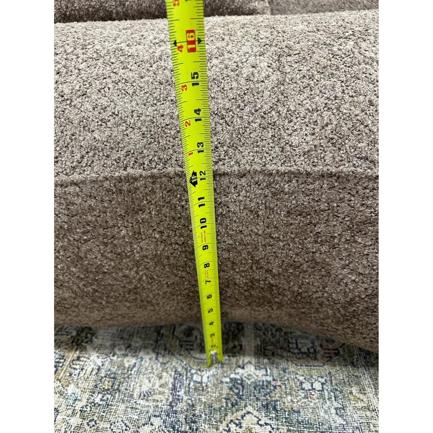 Curved Sofa Couch Brown Boucle Fabric Couch By Orren Ellis Kidney Bean