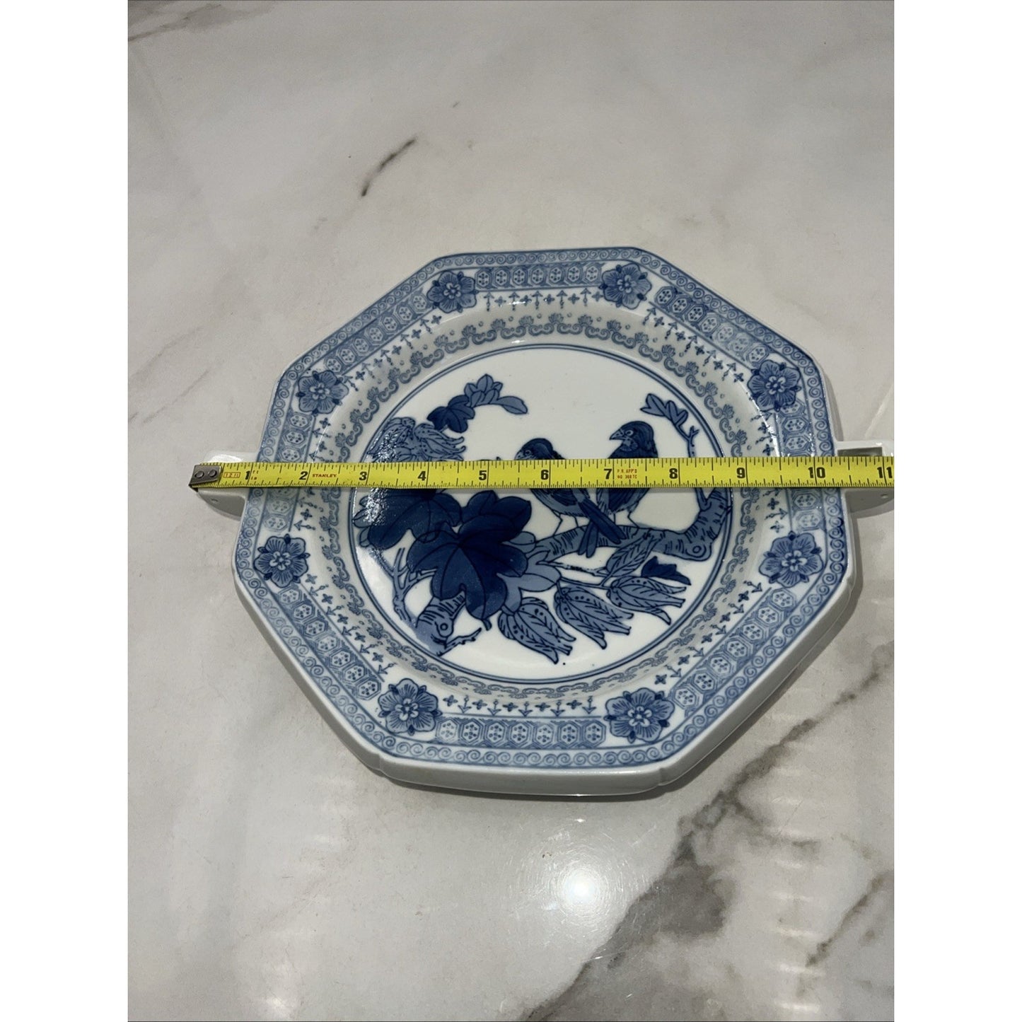 Vintage Chinese Blue & White Porcelain Warming Dish Plate Warmer Chinoissere