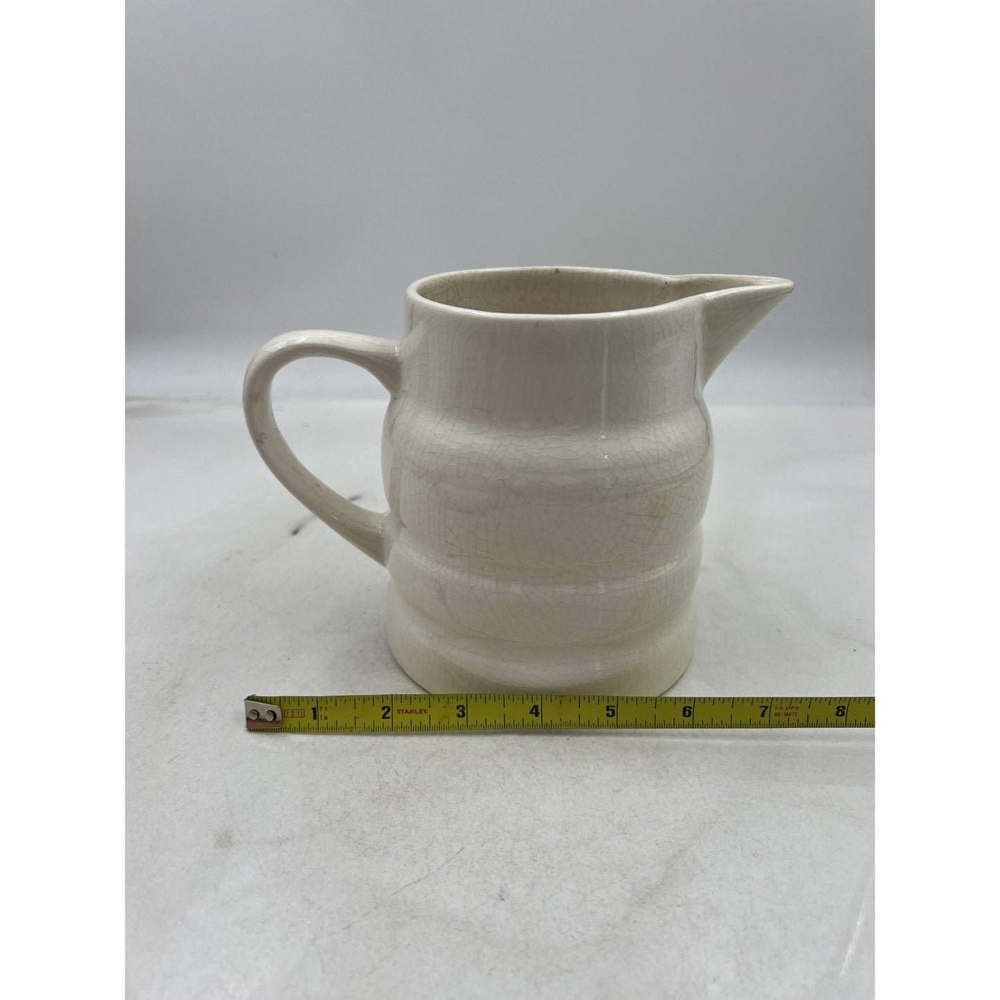 Melba Ware Made in England Ceramic Creamer Jug Small Pitcher Crackle Glaze Milk