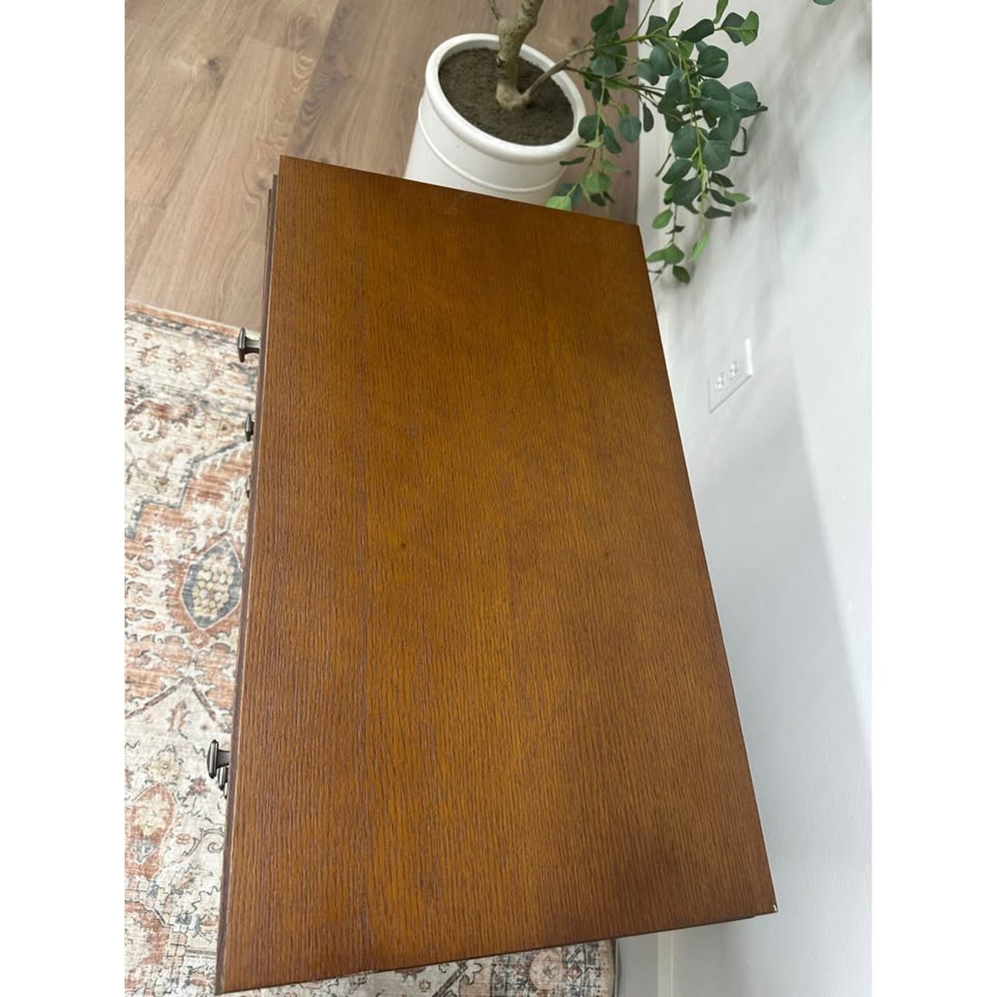 Justin 3-Drawer Wood Nightstand-WALNUT Set of 2 w Charging Station