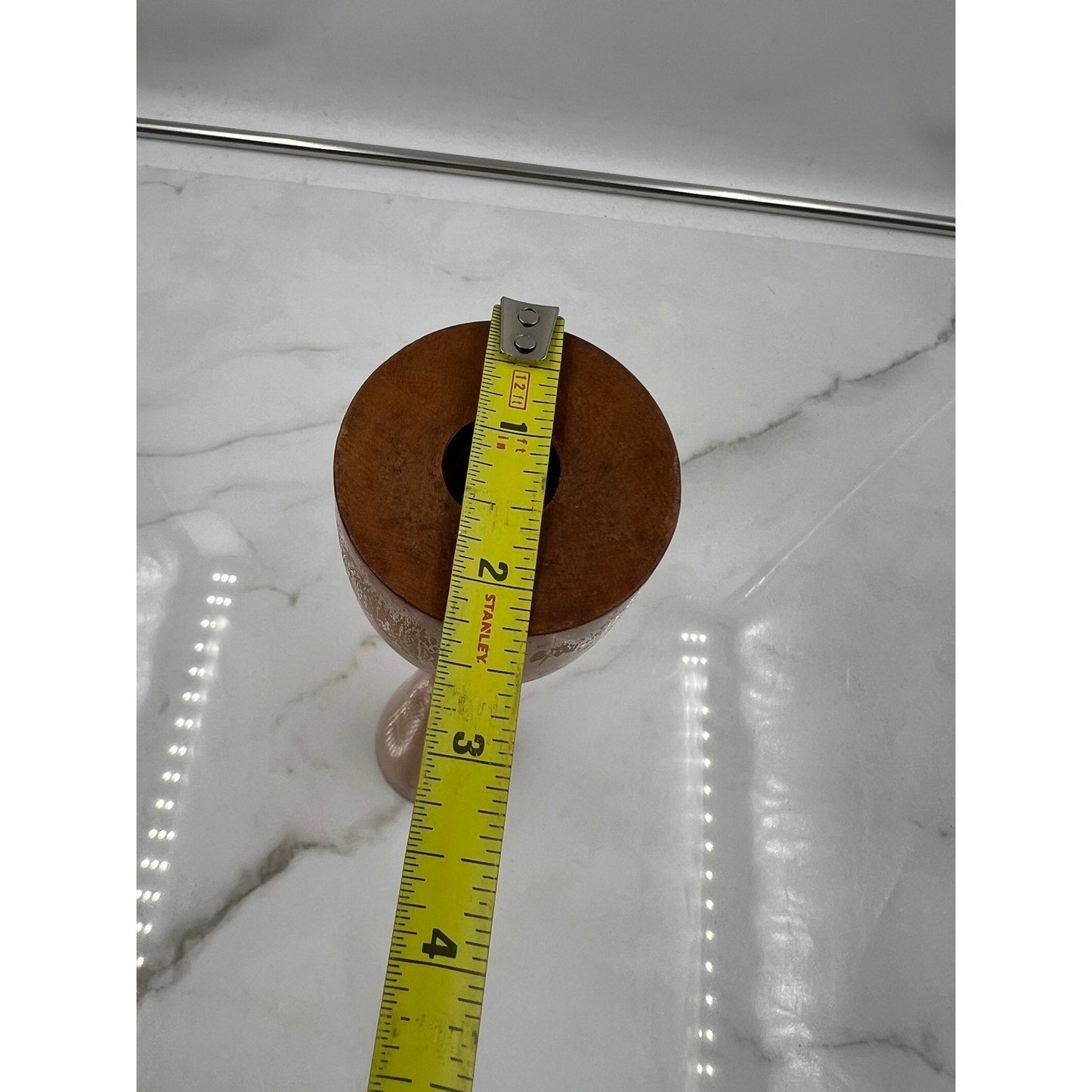 Vintage Mid Century Modern Wood Candlestick Holder Danish Style Tapered 12 Inch