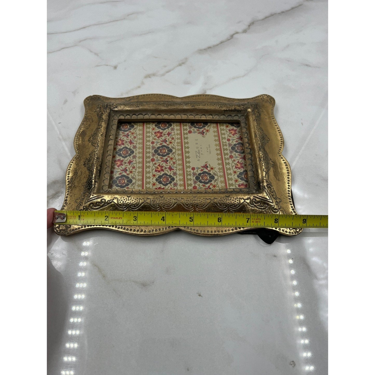 AZZURE HOME Gold Ornate Scroll Photo Frame 4x6 Tabletop Display