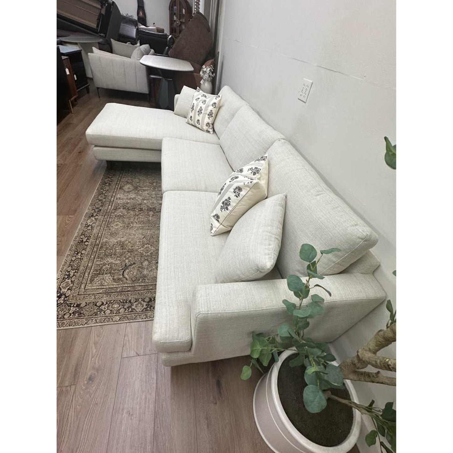 Miller 2 - Piece Upholstered Sectional Sofa Couch L Shaped Beige AllModern