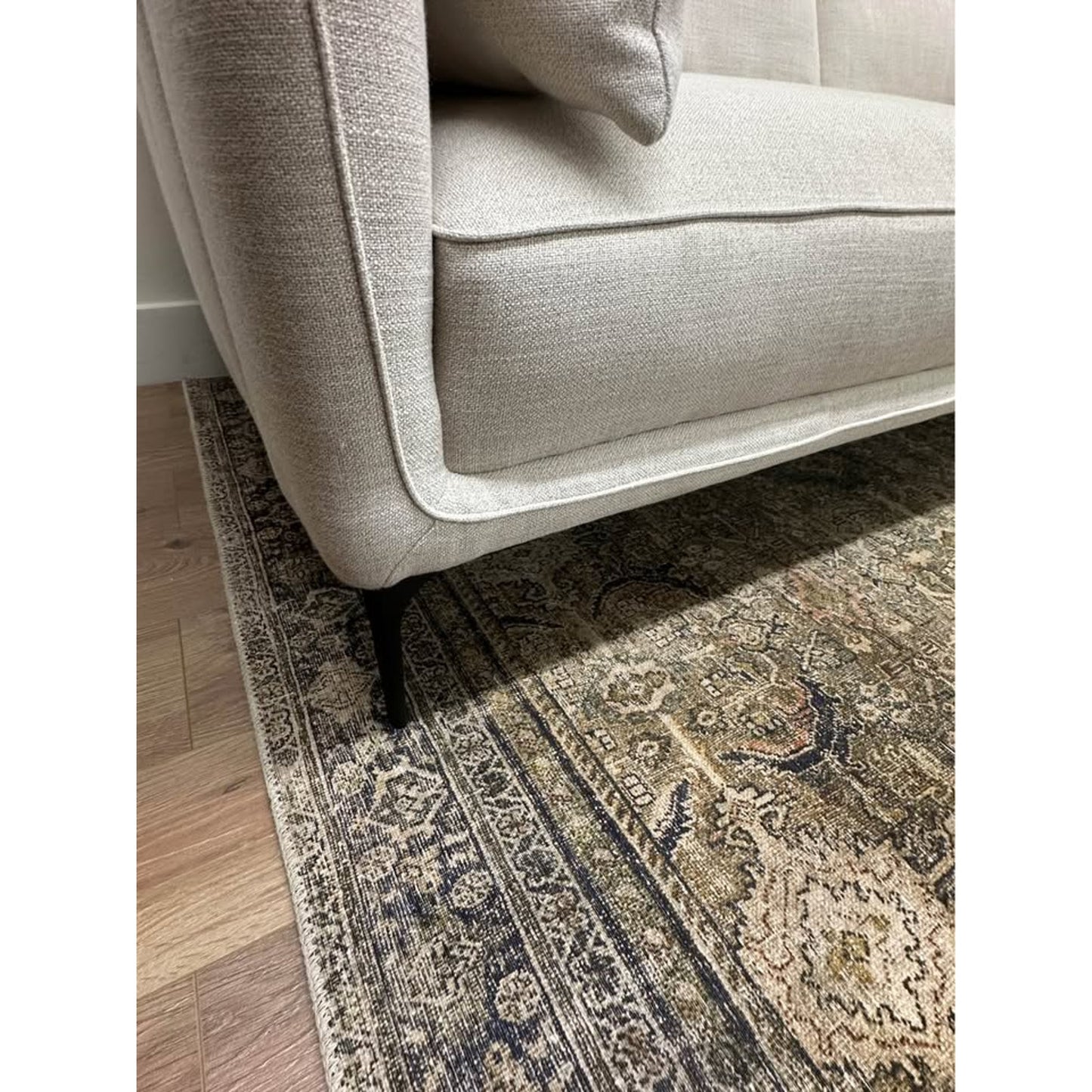 Rae 84'' Upholstered Sofa Couch Beige Effie Linen By AllModern