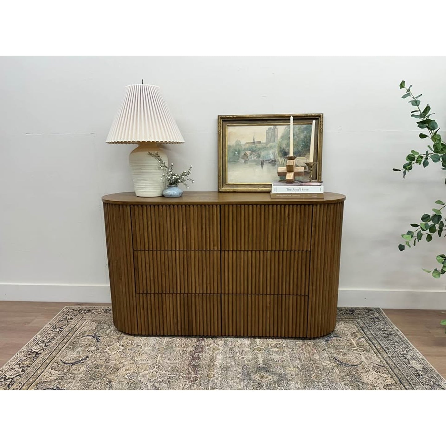 Ellison Fluted Solid Wood Dresser By Latitude Run Brown Curved