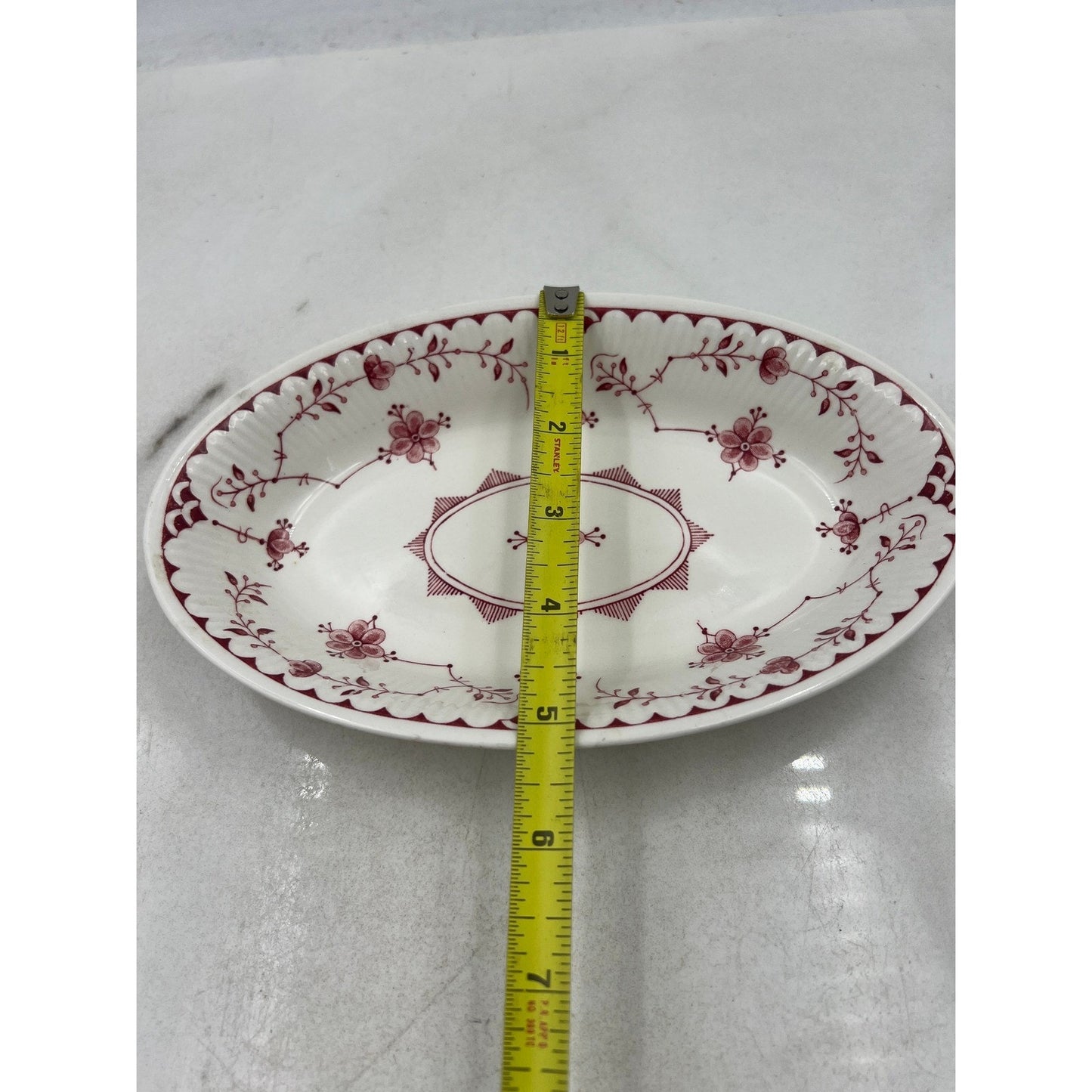 ERICA By Franciscan Pink White Vintage Gravy Boat W/Underplate Made In England