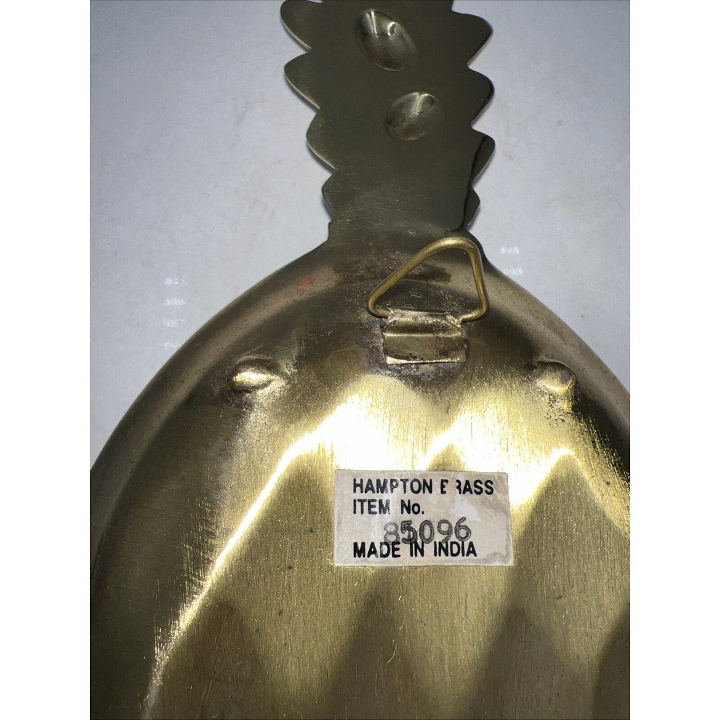 VTG Hampton Brass Wall Hook Pineapple Strong Hanger Coat Hat Towel Decor