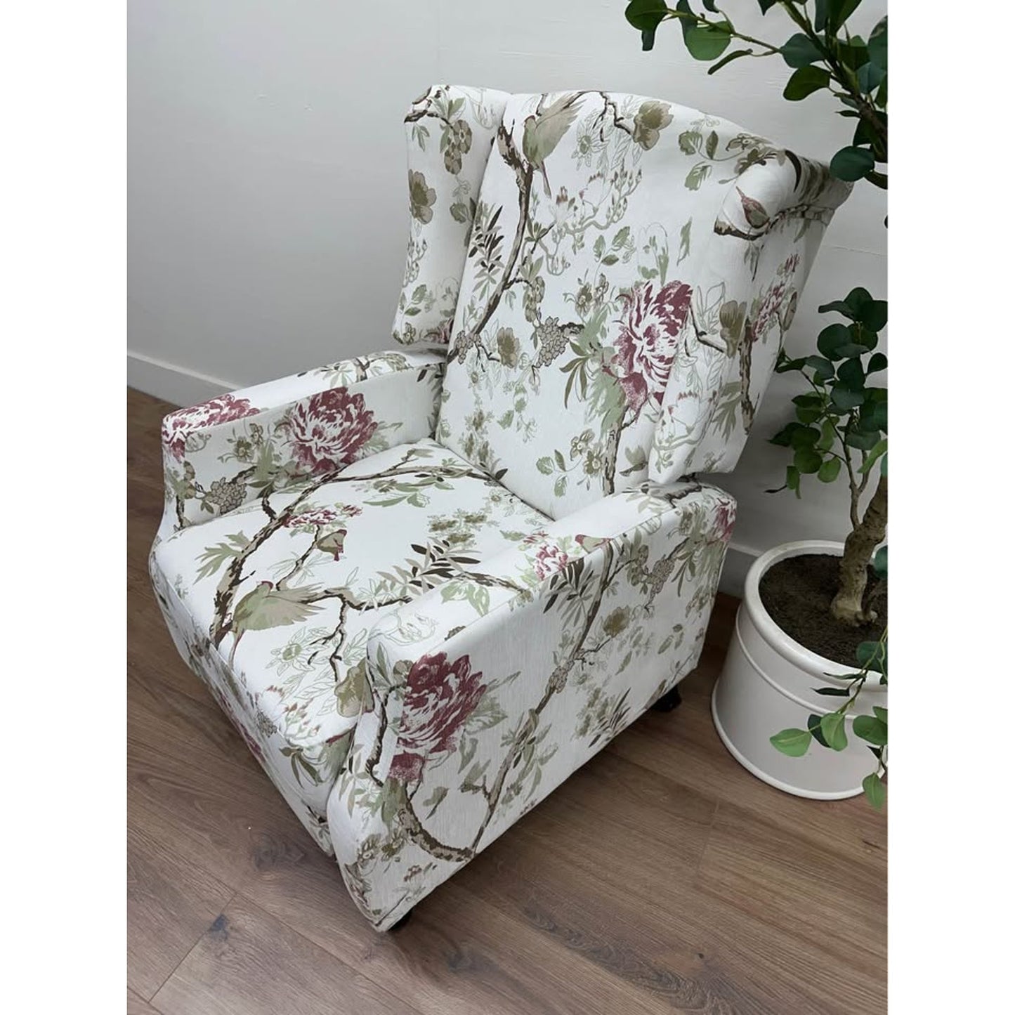 Celia Manual Recliner,French Country BIRD Floral Arm Chair New Karat Home